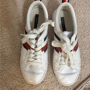 Tommy Hilfiger White Sneakers with Red and Navy Accents